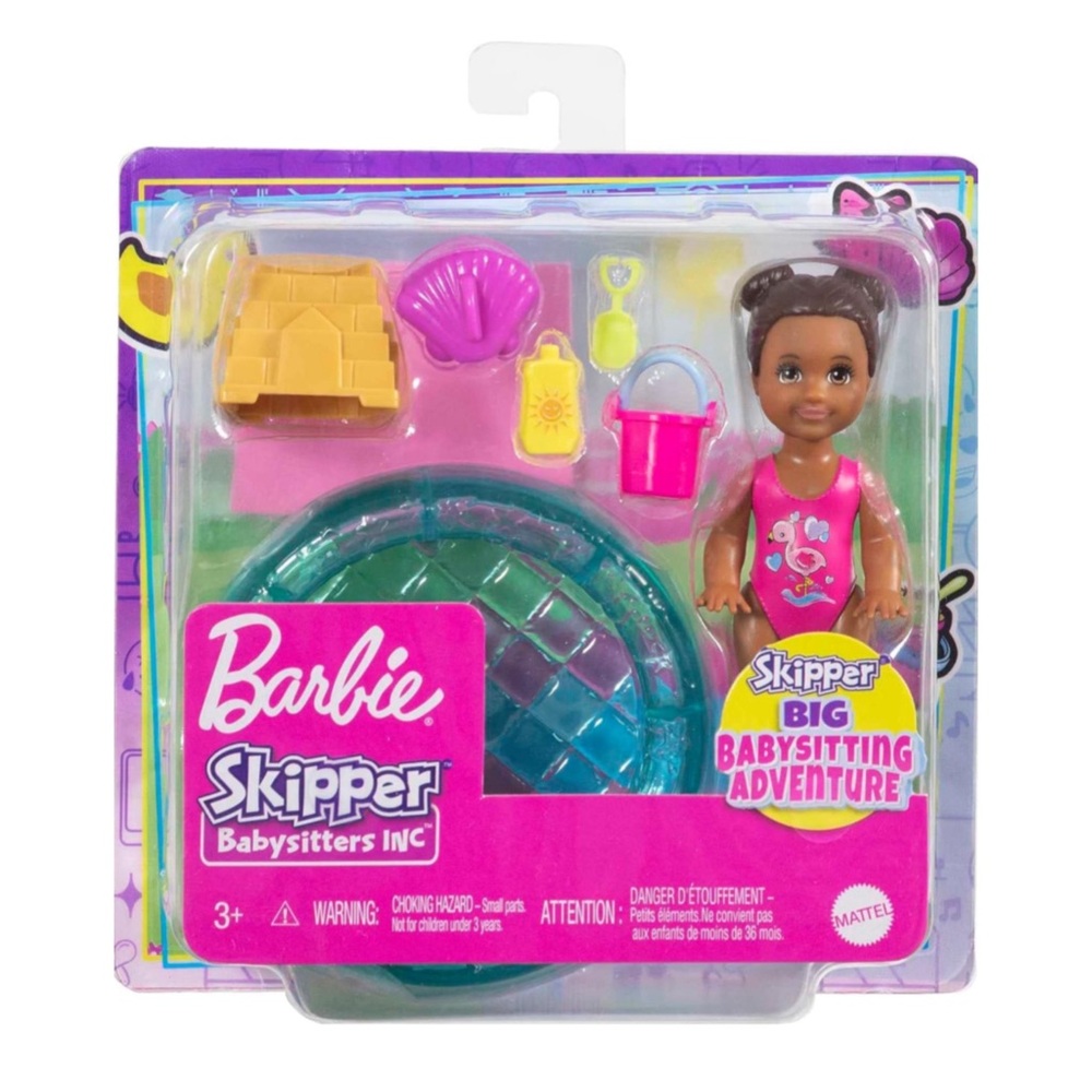 Barbie Skipper Babysitters Inc Brunette Doll With Swimming Pool And Accessories